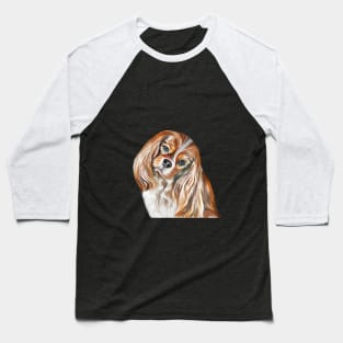 Drawing Dog Cavalier King Charles Spaniel Baseball T-Shirt